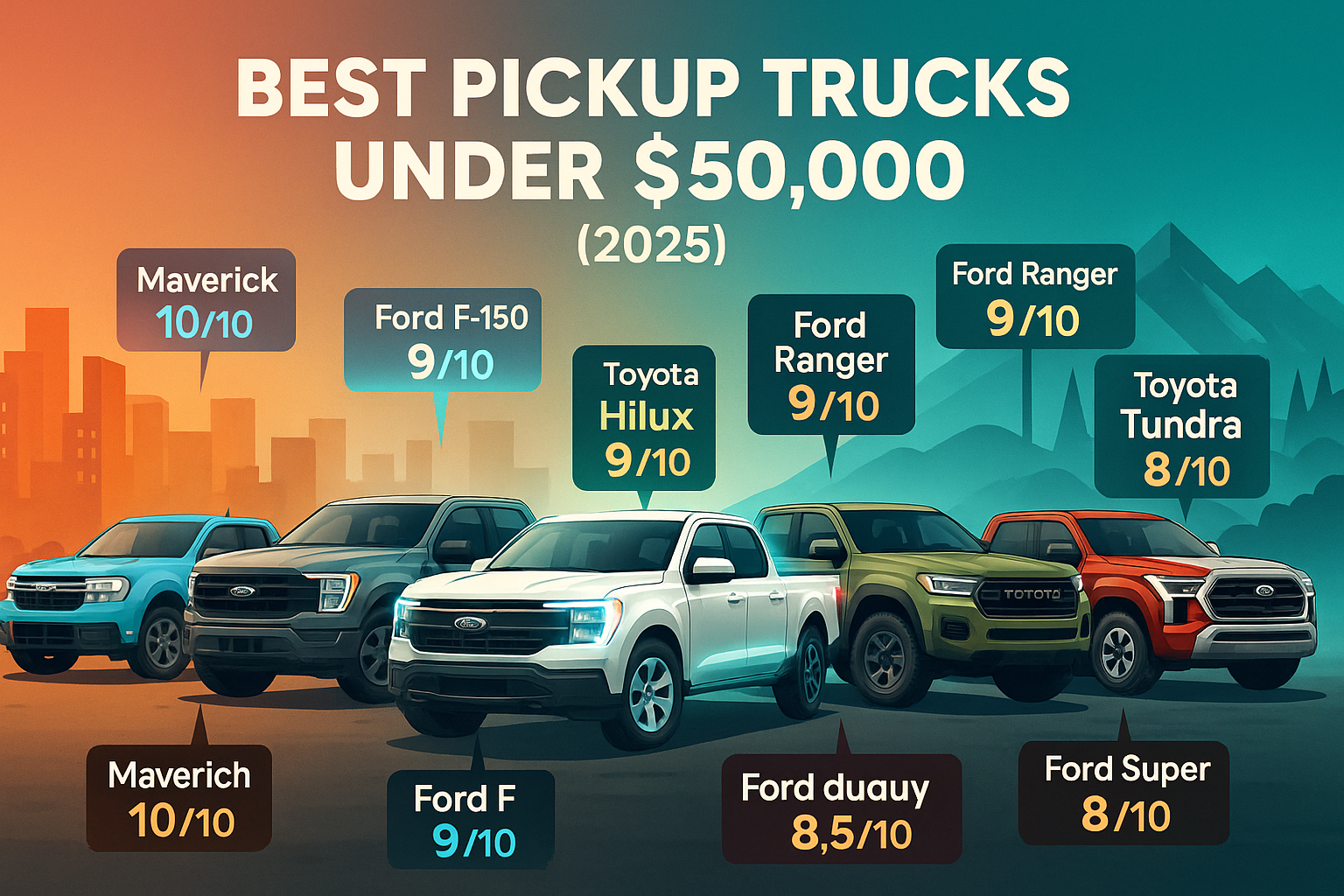 Best Pickup Trucks Under 50000