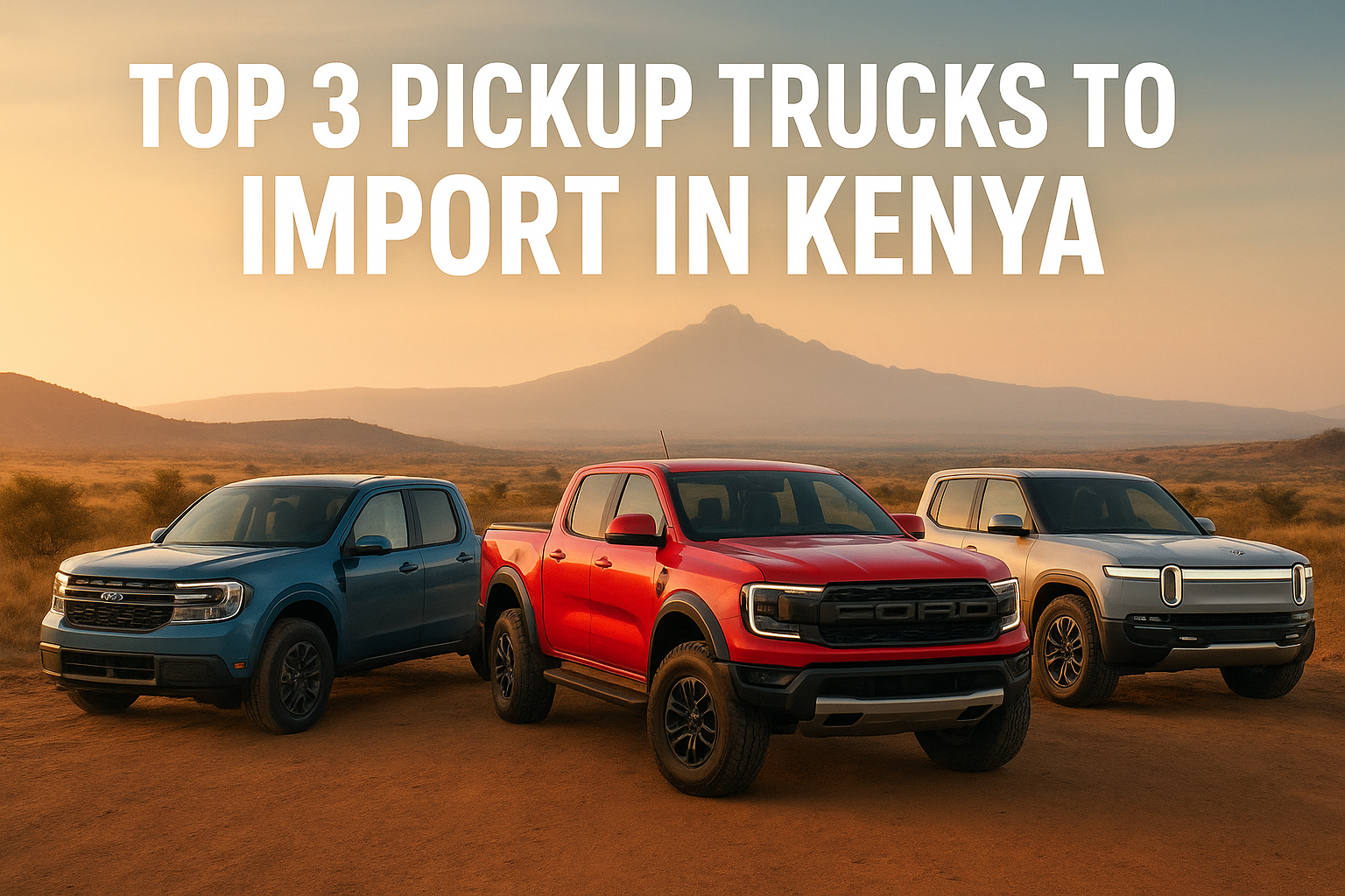 Top 3 Pickup Trucks to Import in Kenya