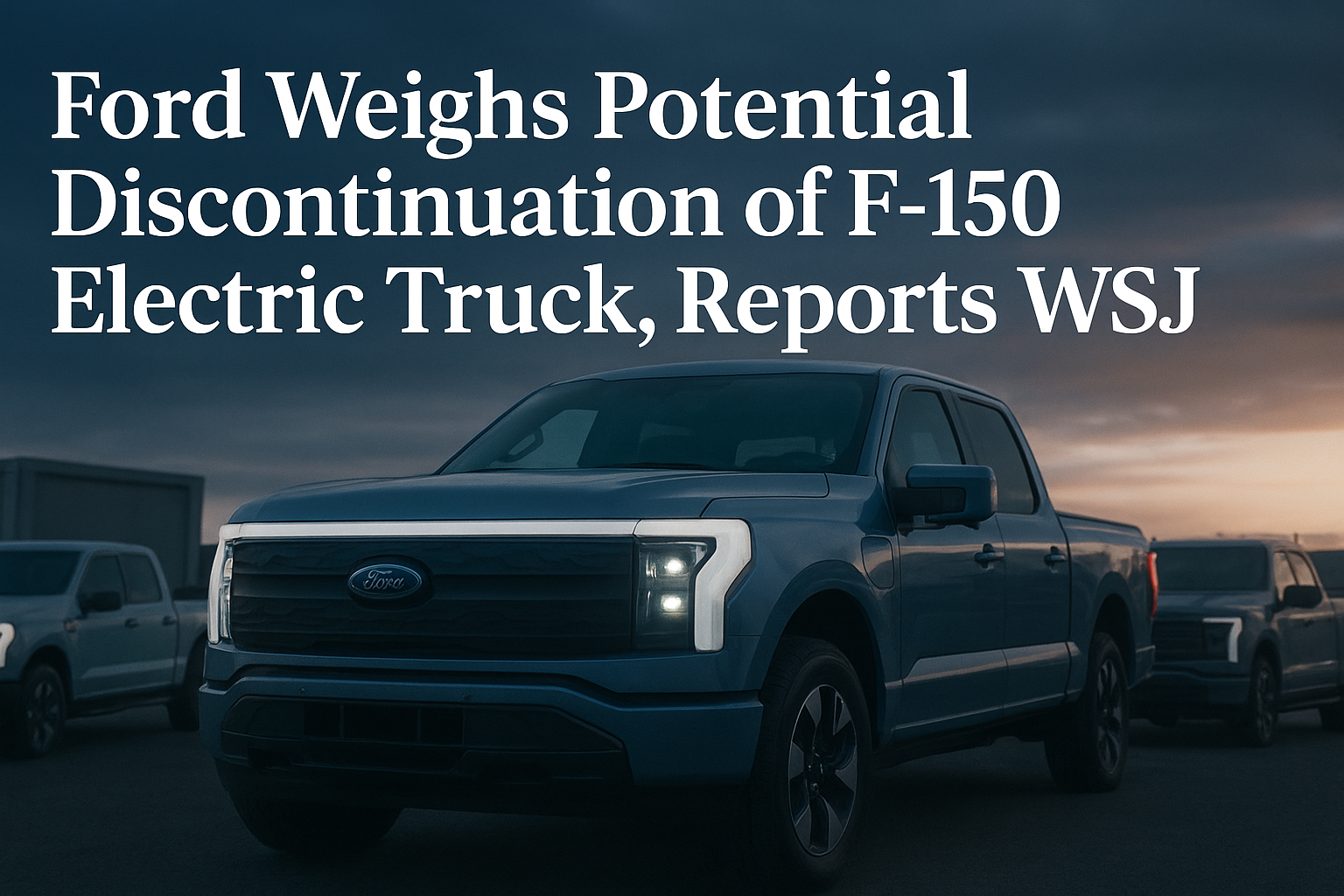 Ford Weighs Potential Discontinuation of F-150 Electric Truck, Reports WSJ
